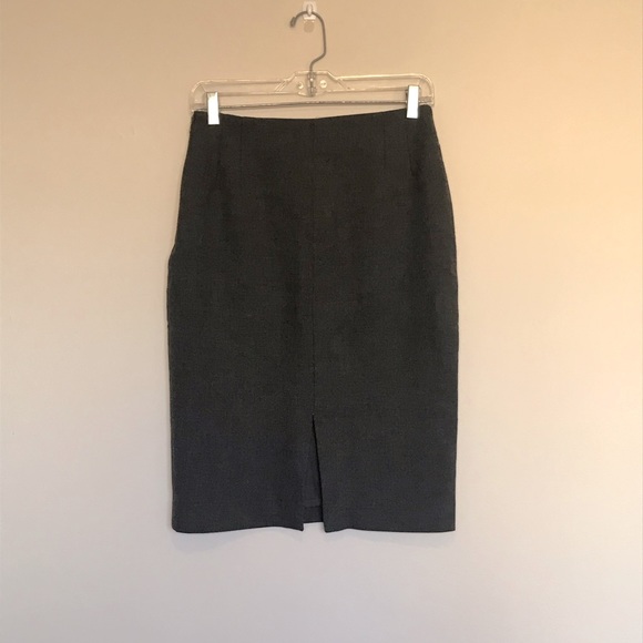 Charcoal Zara stretch wool pencil skirt - Picture 2 of 5